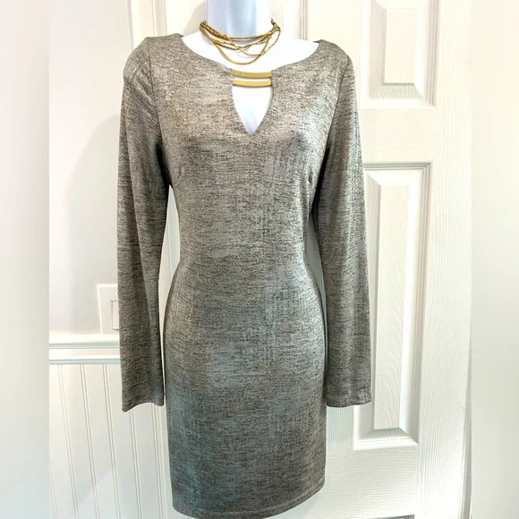Vince Camuto | Dresses | Vince Camuto Long Sleeve Dress Chrome Color |  Poshmark